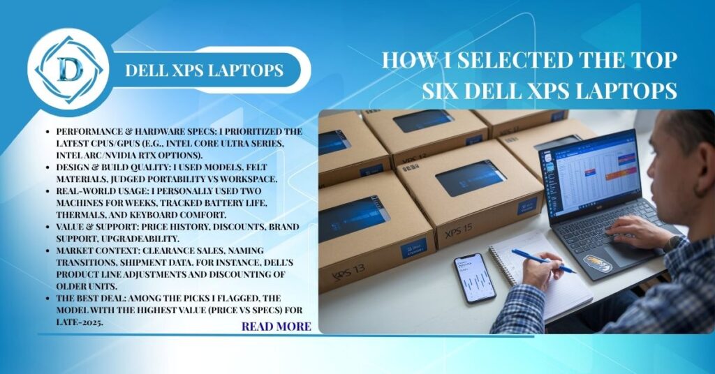 How I Selected the Top Six Dell XPS Laptops