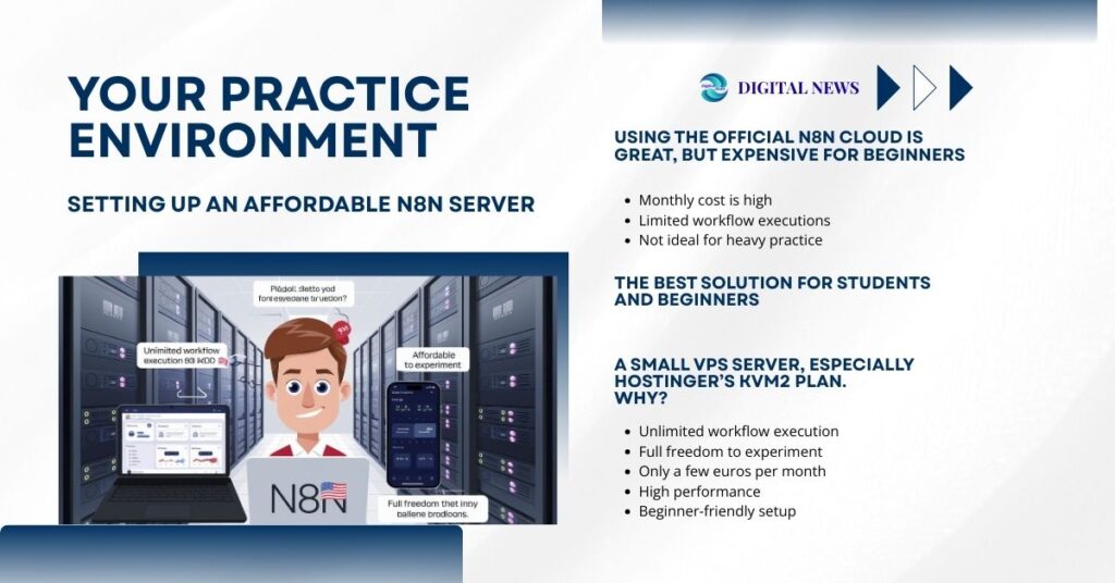 n8n Expert Before 2026 — Ultimate Beginner-Friendly Study Guide 10 Your Practice Environment — Setting Up an Affordable n8n Server