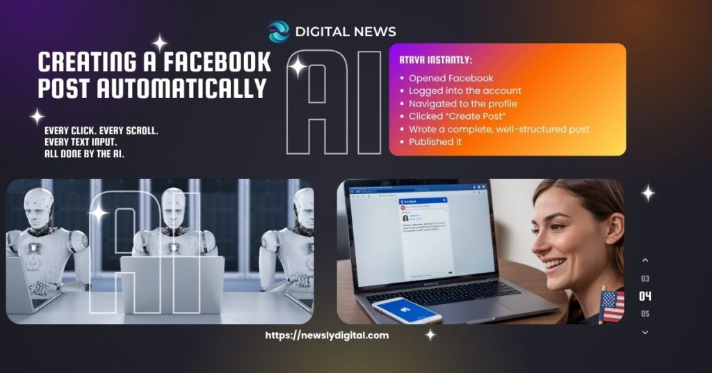RTRVR AI auto-generating and posting content on Facebook profile