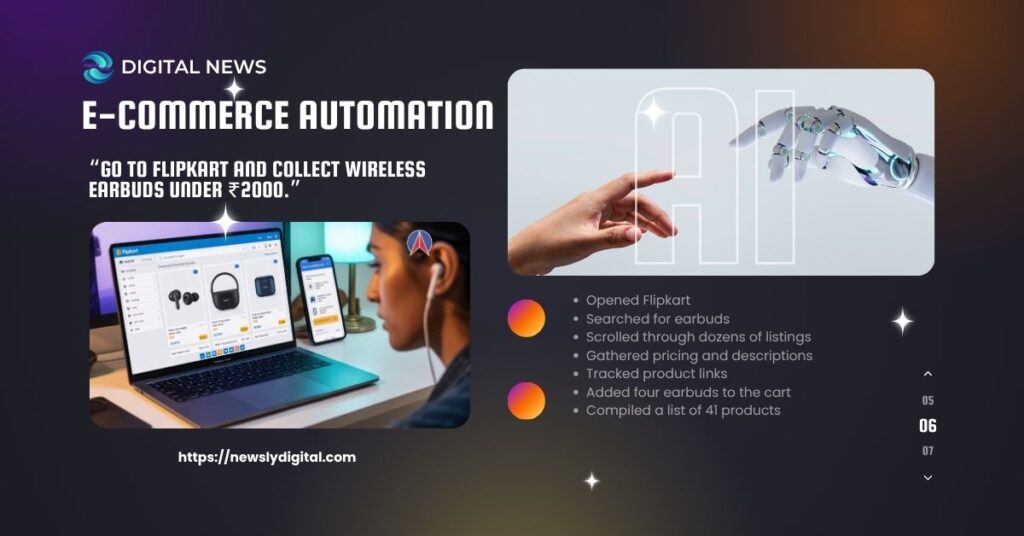 RTRVR AI browsing Flipkart to collect wireless earbuds under ₹2000