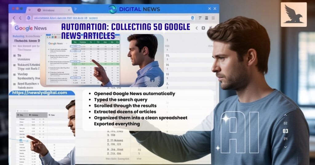 RTRVR AI scraping Google News articles and exporting structured data