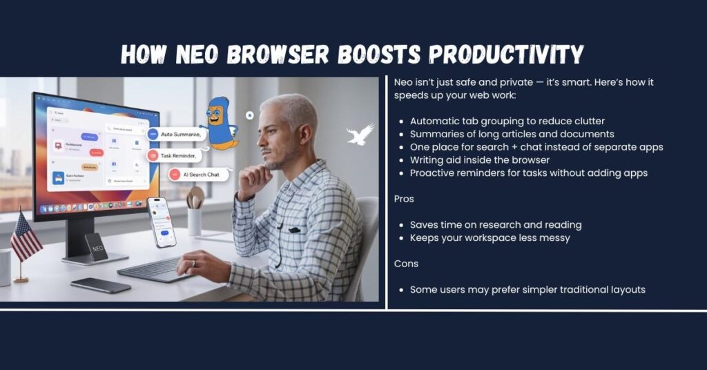 Productivity Tools in Neo Browser